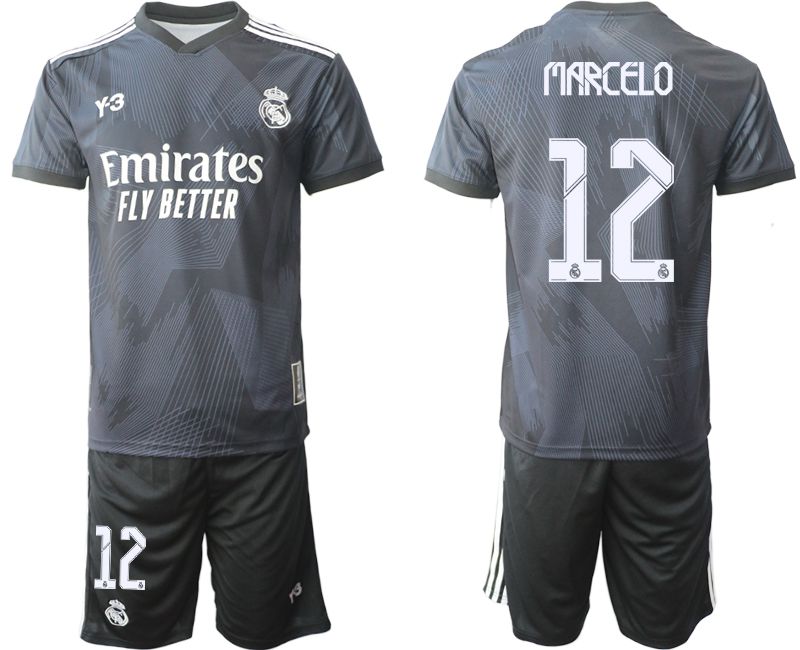 Men 2022-2023 Club Real Madrid Cuarta Camiseta Y3 de black #12 Soccer Jersey->real madrid jersey->Soccer Club Jersey